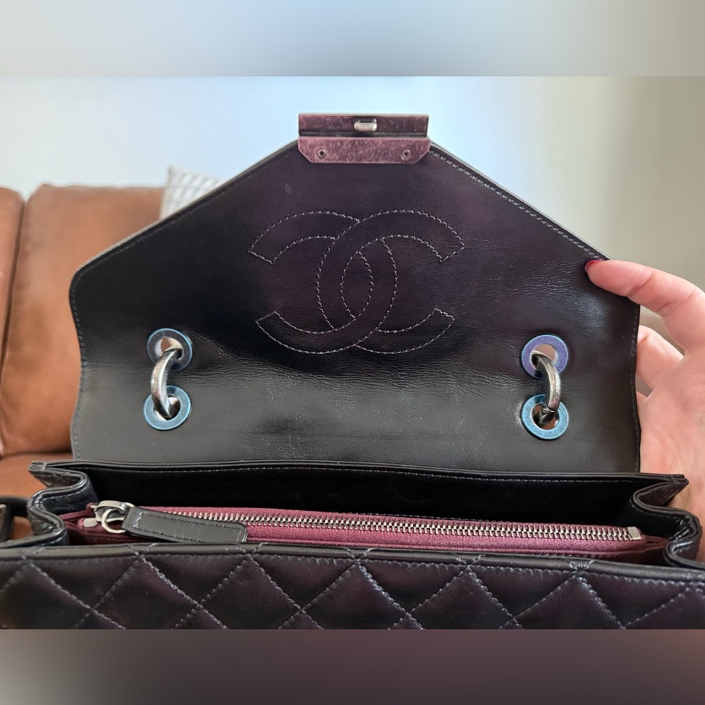 CHANEL Calfskin Quilted Medium Mad About Quilting Flap Black - Picture 7 of 13
